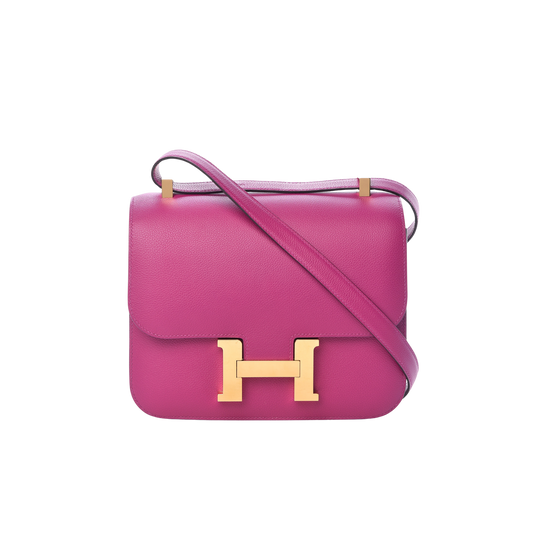 Hermes Constance 24 Rose Pourpre Evercolor Leather