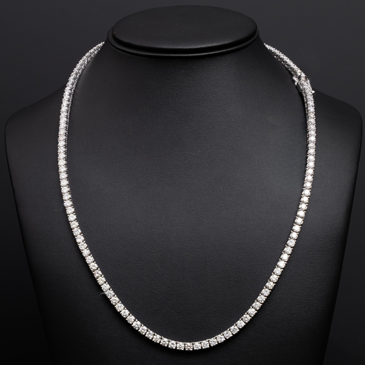 Tennis Chain - 14KT WG - 61 Grams - 25 Total Carat Weight - 135 Stones - 18 Pointer - 22 Inches