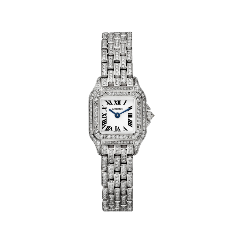 PANTHERE DE CARTIER 25 MM RHODIUMIZED WHITE GOLD WITH SILVER DIAL