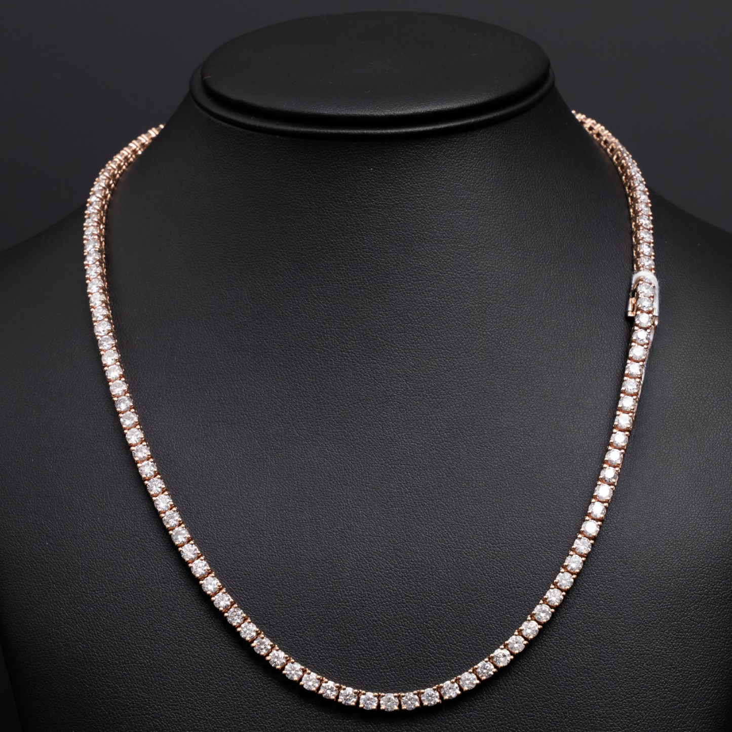 Tennis Chain - Rose Gold - 14KT - - 20 Inch - 117 Stones - 30.42 CTS - 26 Pointers -42.6G