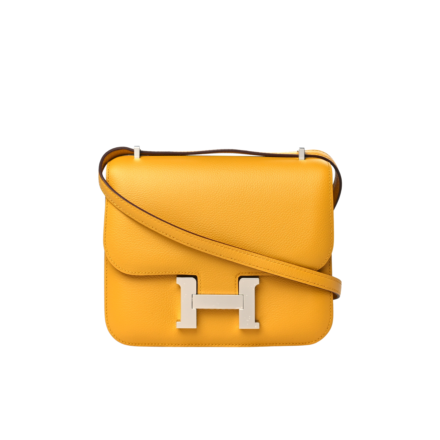 Hermes Constance 24 Jaune Ambre Evercolor Leather
