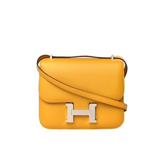 Hermes Constance 24 Jaune Ambre Evercolor Leather