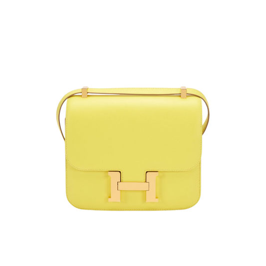 Hermes Constance 24 Lime Evercolor Leather