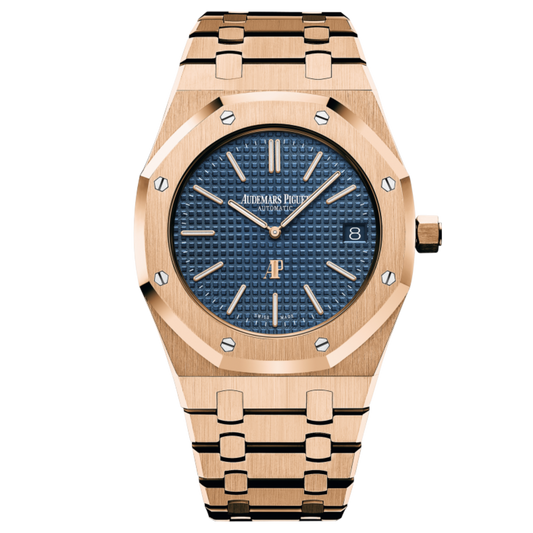 Audemars Piguet Royal Oak "Jumbo Extra Thin" Ref. 15202OR.OO.1240OR.01 39MM Rose Gold Blue Dial