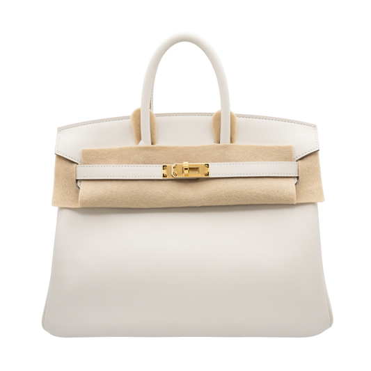 Hermes Birkin 25 Mushroom Swift GHW B Stamp