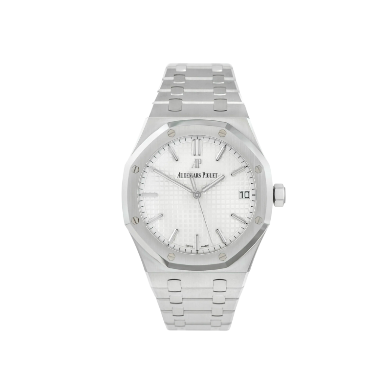 15500ST.OO.1220ST.04 41MM Stainless Steel Royal Oak White Dial