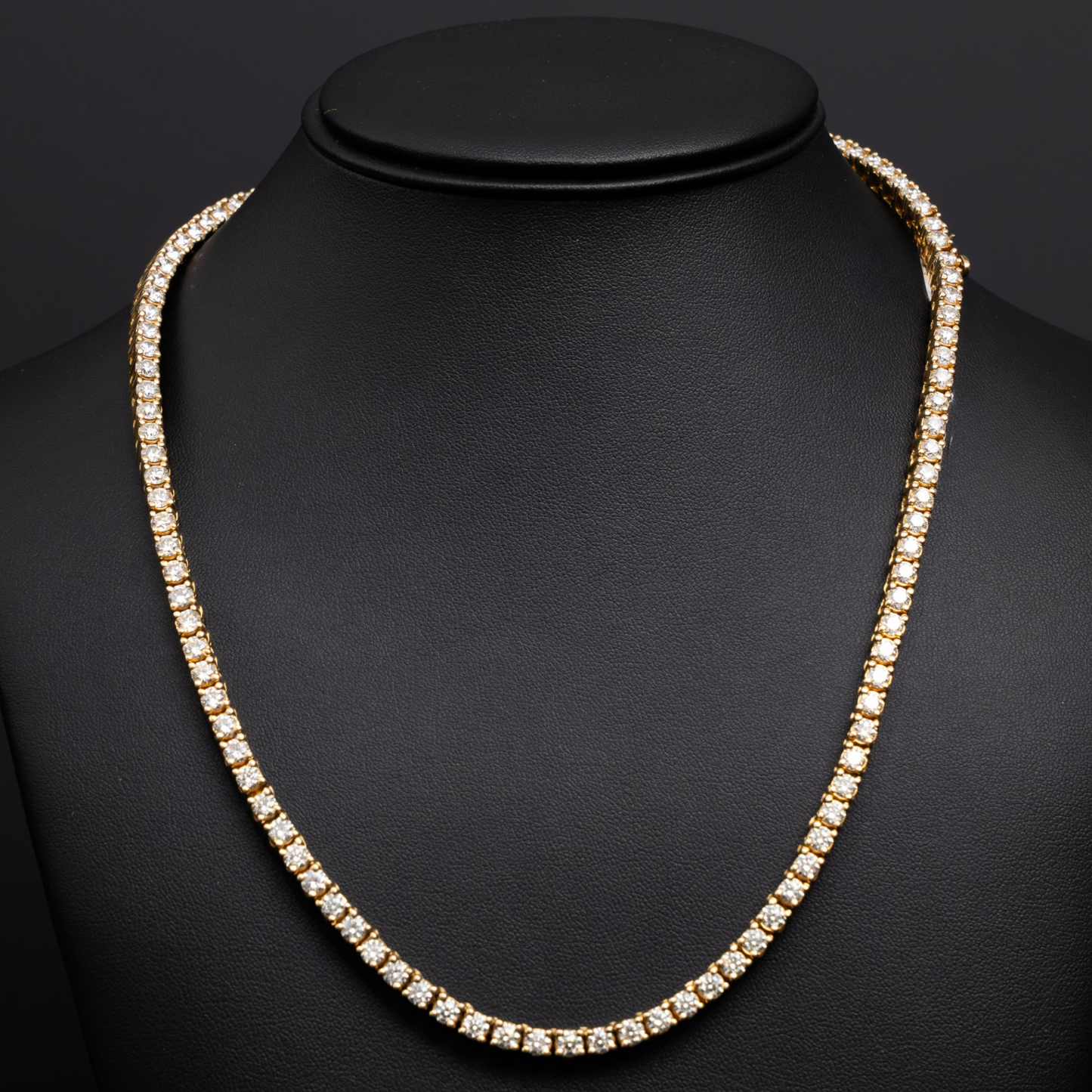 Tennis Chain - Yellow Gold - 14KT -  23 CTS - 20 Pointer - 21 Inches  - 73.5G