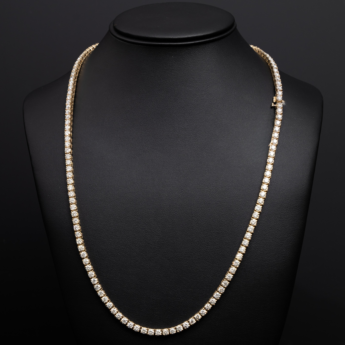 Tennis Chain - Yellow Gold - 14KT - 28.8 CTS - 24 Inches - 20 Pointer - 55.1G TW - 141 Stones