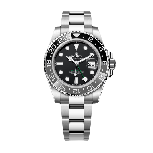 Rolex GMT MASTER-II 'Bruce Wayne" Ref. 126710GRNR 40mm Stainless Steel Black & Grey Cerachrom Dial in Oyster Bracelet