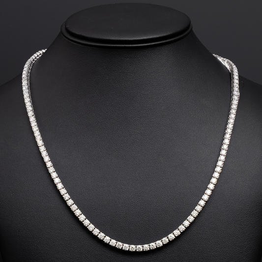 Tennis Chain - WG - 25.00 TCW - 20 Pointer - 20 Inch - 14KT