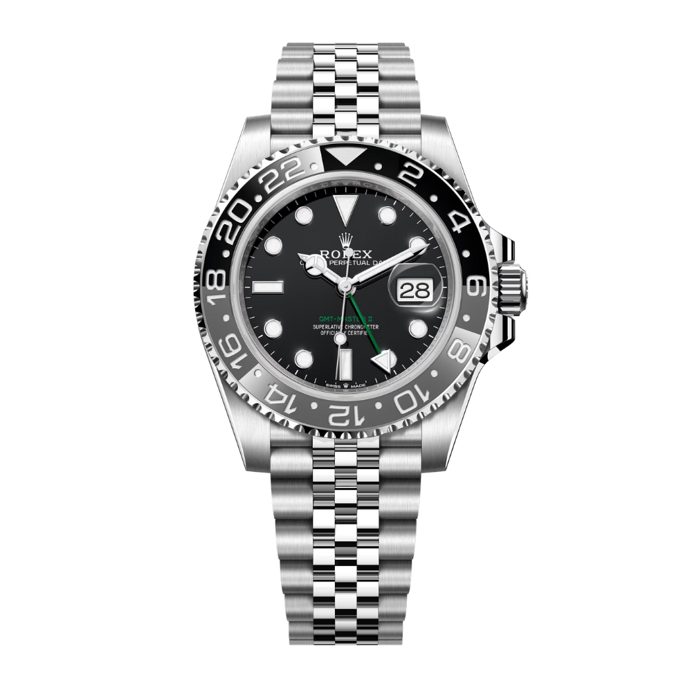 Rolex GMT MASTER-II 'Bruce Wayne" Ref. 126710GRNR 40mm Stainless Steel Black & Grey Cerachrom Black & Grey Dial in Jubilee Bracelet