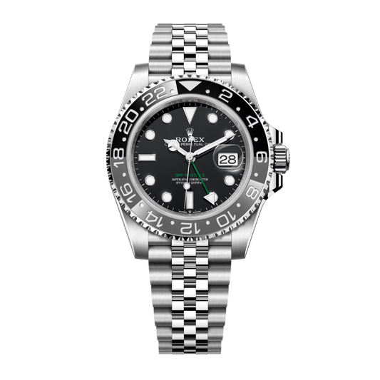 Rolex GMT MASTER-II 'Bruce Wayne" Ref. 126710GRNR 40mm Stainless Steel Black & Grey Cerachrom Black & Grey Dial in Jubilee Bracelet