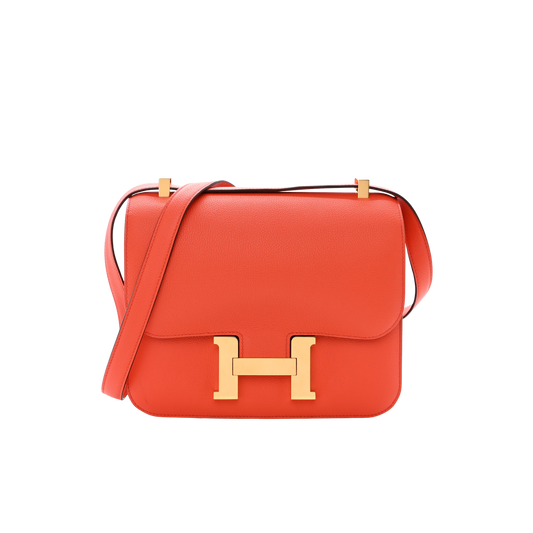 Hermes Constance 24 Orange Poppy Evercolor Leather