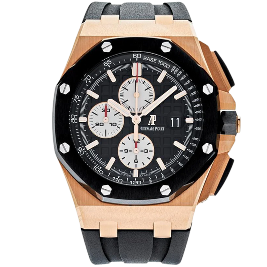 Audemars Piguet Royal Oak Offshore Ref. 26400RO.OO.A002CA.01 Rose Gold 44mm Black Dia/White Subdials
