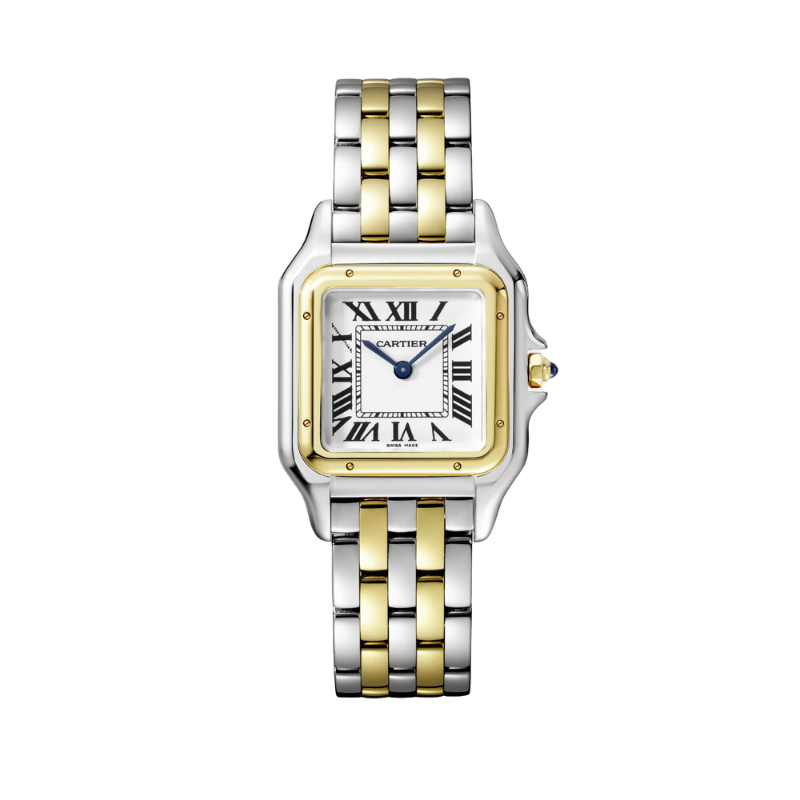 PANTHERE DE CARTIER 37 MM YELLOW GOLD WITH SILVER DIAL