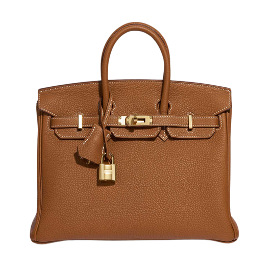 Hermes Birkin 25 Gold Togo Leather