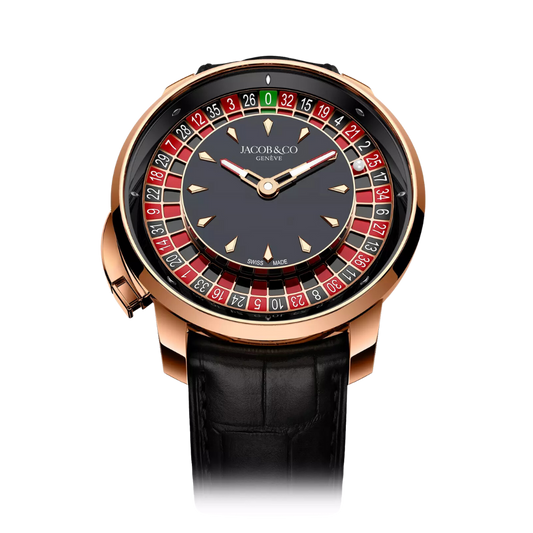 Jacob & Co Casino Tourbillon Ref. CA100.40.AA.AA.ABALA Rose Gold Ruby Dial
