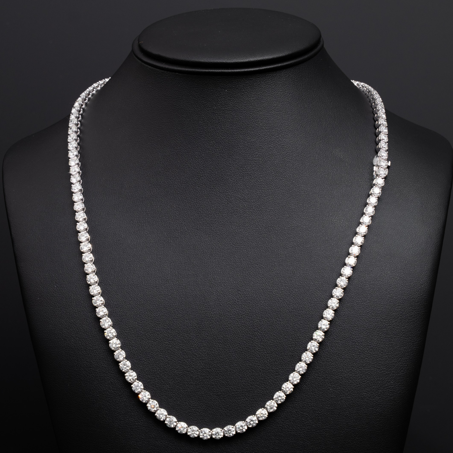 Tennis Chain - 18KT WG - 30 Pointer - 34.5CTS - 115 Stones - 22.25 Inches - 63G