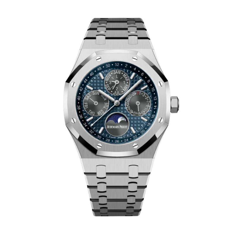 Audemars Piguet Royal Oak Perpetual Calendar Ref. 26574TI.OO.1220TI.01 Titanium, Black/Blue Dial