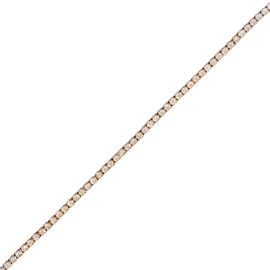 10k Rose Gold Illusion Setting Tennis Bracelet - 22.3 grams - 1.4 cts - 8 inches