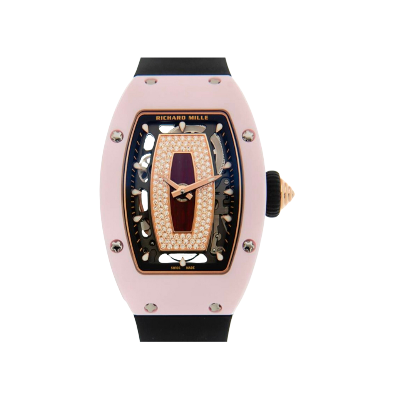 RM07 Pink Ceramic Black Jasper Factory Diamond Dial