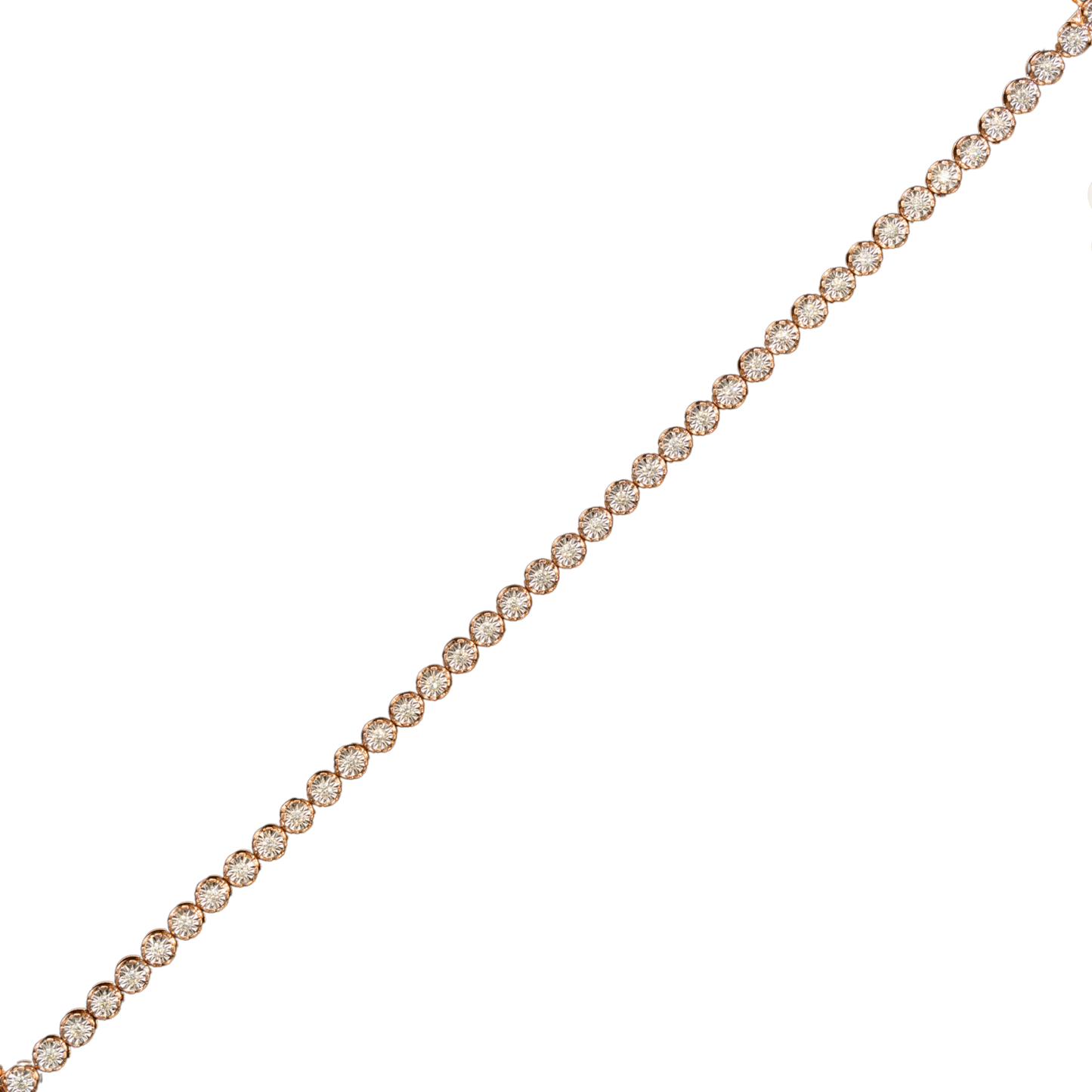 10k Rose Gold Illusion Setting Tennis Bracelet - 15.01 grams - 1.14 cts - 8 inches