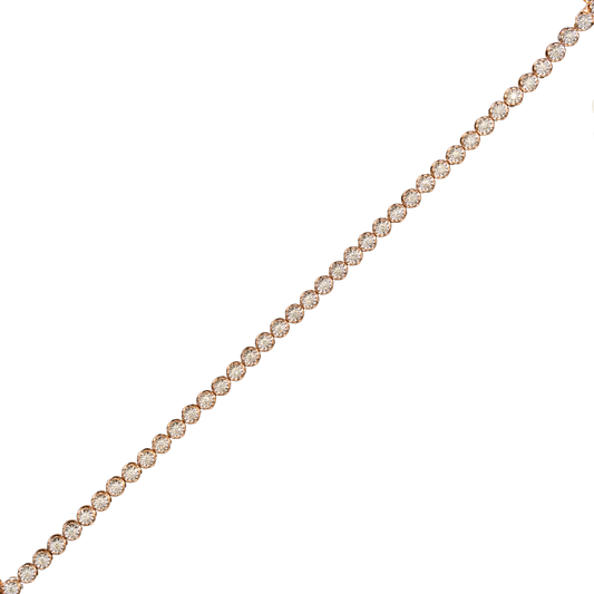 10k Rose Gold Illusion Setting Tennis Bracelet - 15.01 grams - 1.14 cts - 8 inches