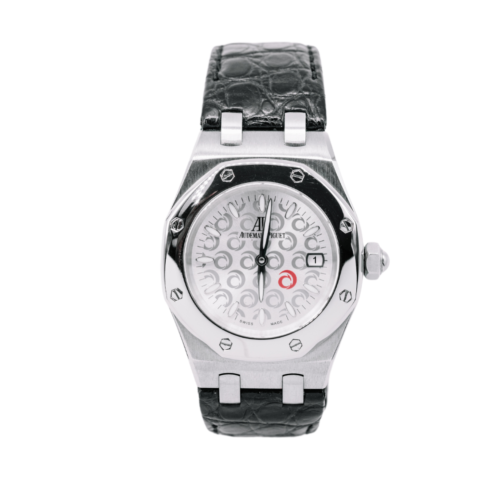 Audemars Piguet Royal Oak Ref. 67610ST.OO.D062CR.01 33MM Stainless Steel Alinghi White Dial on Leather Strap