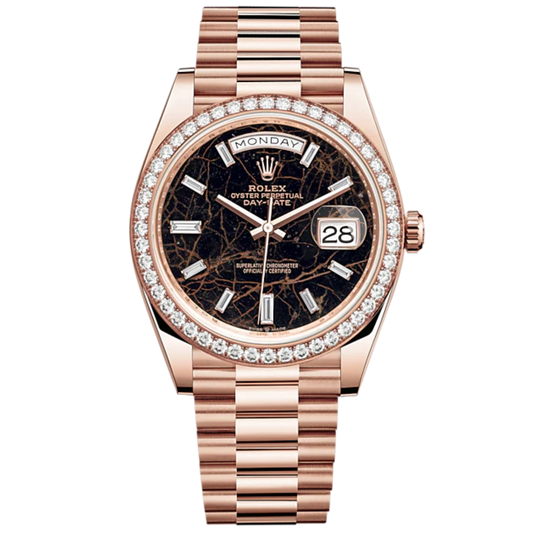 Rolex Day Date Ref. 228345RBR 40mm Rose Gold “Eisenkiesel” Dial