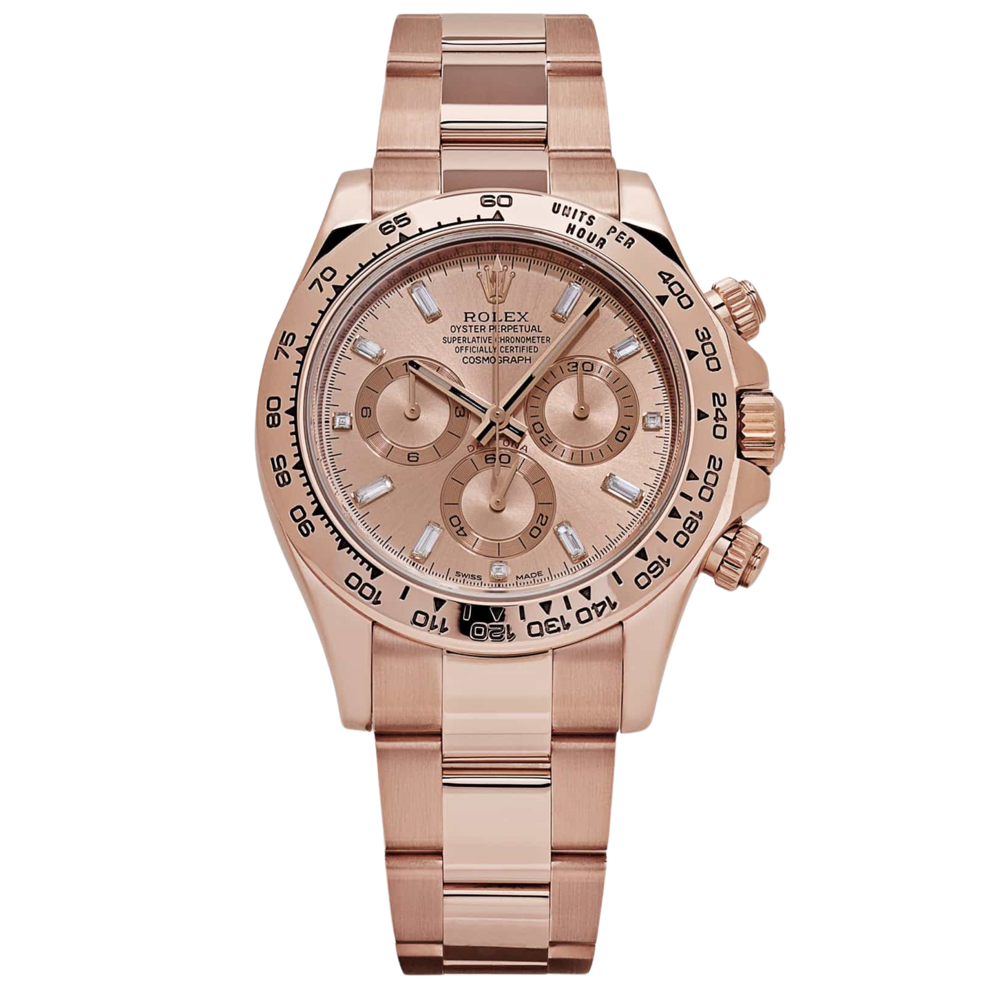 Rolex Oyster Perpetual Ref. 116505A Rose Gold Sundust Diamond Dial