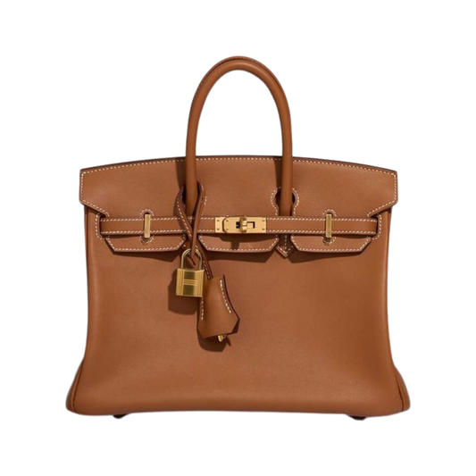 Hermes Birkin 25 Gold Swift Leather