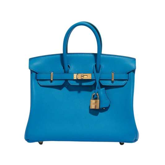 Hermes Birkin 25 Bleu Frida Swift Leather