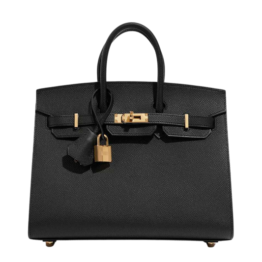 Hermes Birkin 25 Noir Epsom Leather