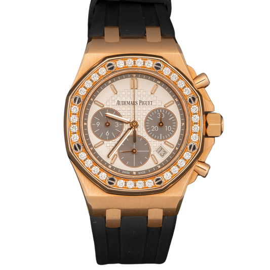 Audemars Piguet Royal Oak Offshore Ref. 26231OR.ZZ.D003CA.01 37MM Rose Gold White Dial/Diamond Bezel
