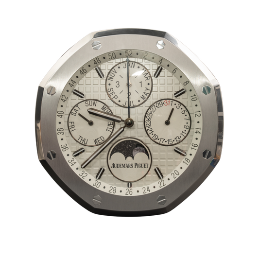 Audemars Piguet Royal Oak Wall Clock Perpetual Calendar White Dial