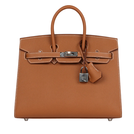 Hermes Birkin Sellier 25 Gold Epsom Leather