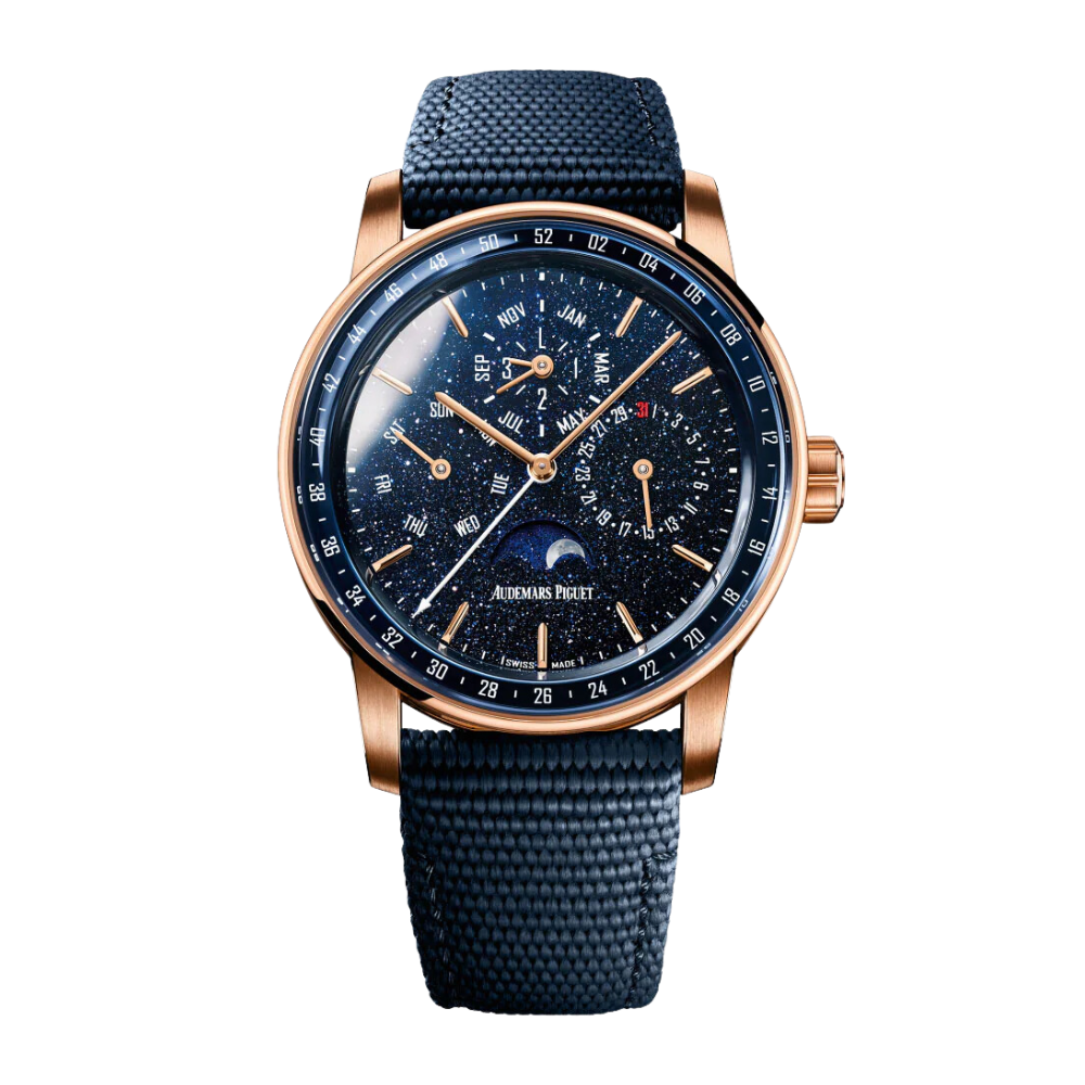 Audemars Piguet Code 11.59 Ref. 26394OR.OO.D321CR.01 41MM Rose Gold Perpetual Calendar Blue Dial