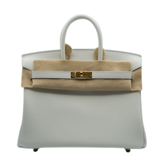 Hermes Birkin B25 Veau Swift SAC White