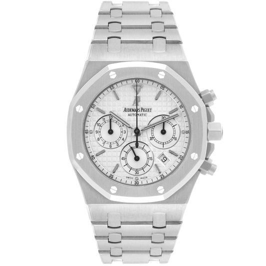 Audemars Piguet Royal Oak Ref. 25860ST.OO.1110ST.05 39MM Stainless Steel Chronograph White Dial