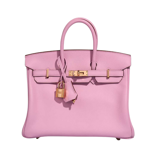 Hermes Birkin 25 Mauve Sylvestre Swift Leather