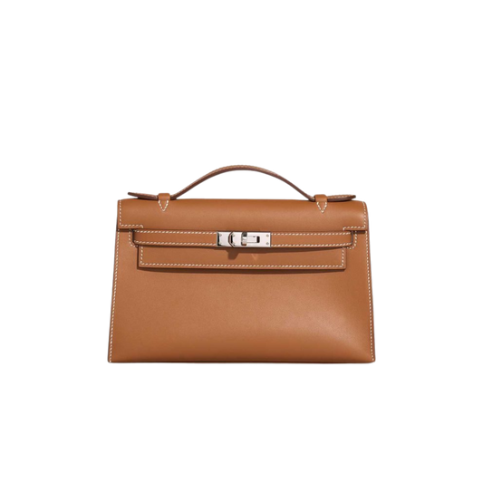 Hermes Kelly Pochette Gold Swift Leather