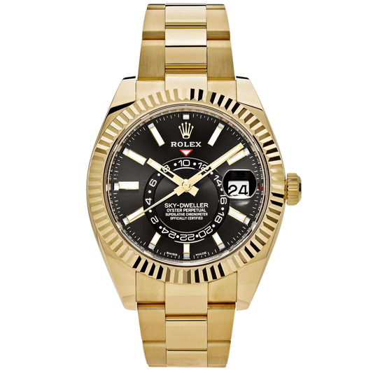 Rolex Skydweller Ref. 336938 42MM Yellow Gold Black Dial on Oyster