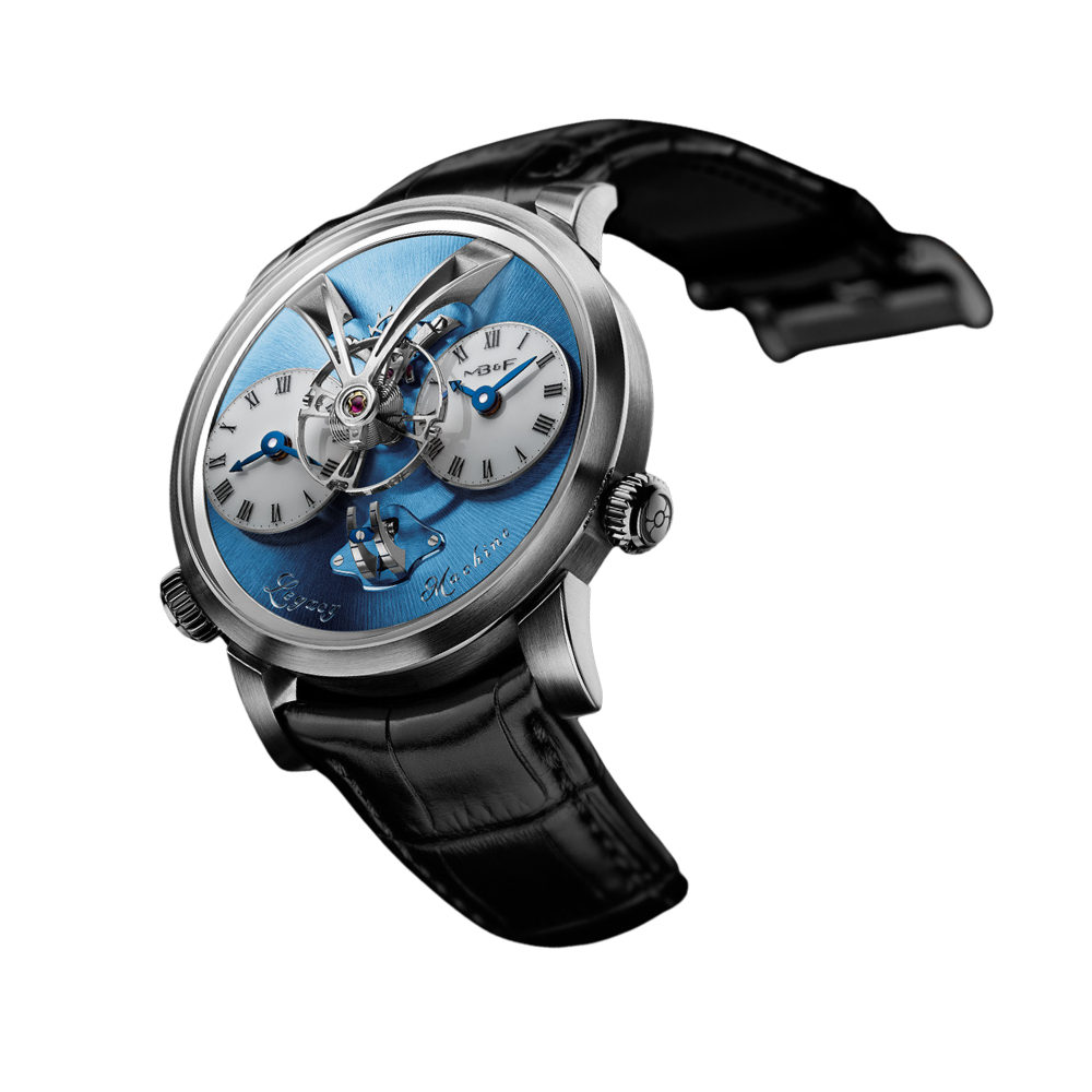 MB&F Platinum Legacy Machine LM1 Blue Dial