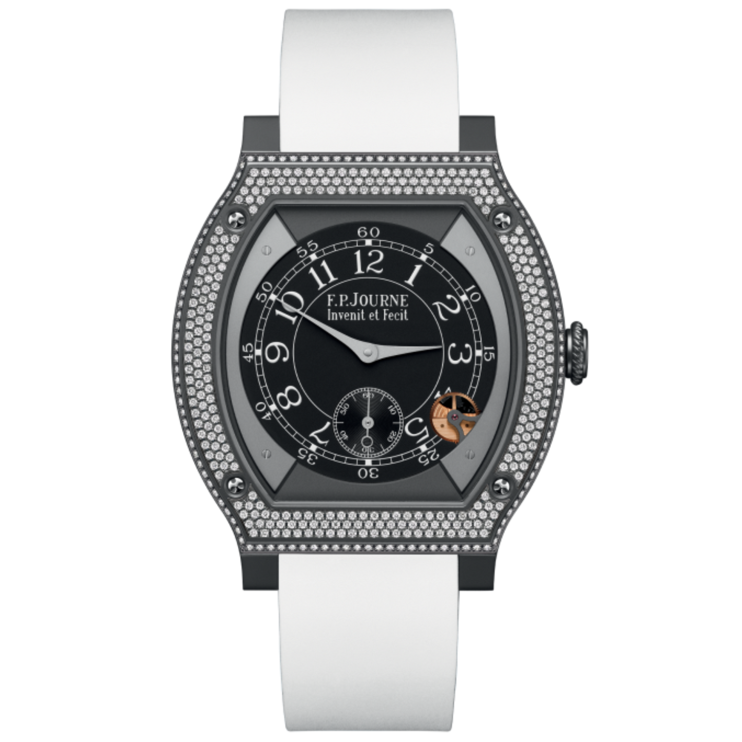 FP Journe Elegante Titalyt Black Dial Diamond Bezel