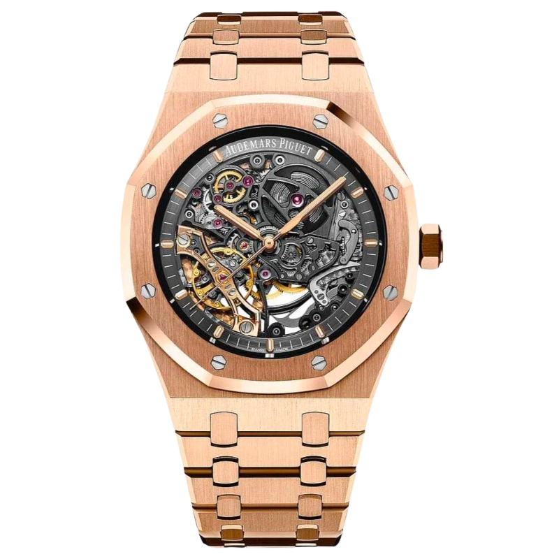 Audemars Piguet Ref. 15407OR.OO.1220OR.01 41MM Rose Gold Double Balance Openworked Skeleton