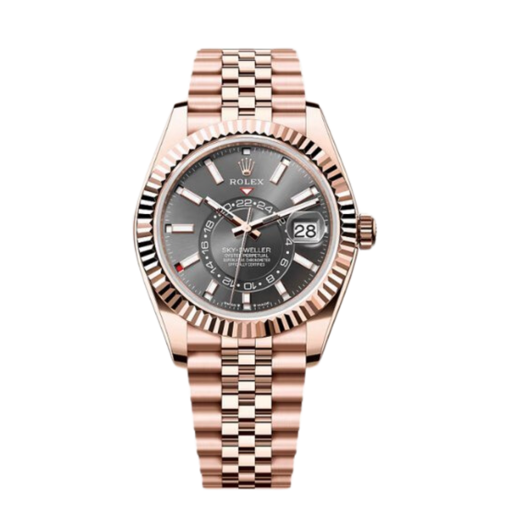 Rolex Sky-Dweller Ref. 336935 Everose Gold Case Slate Dial in Jubilee Bracelet