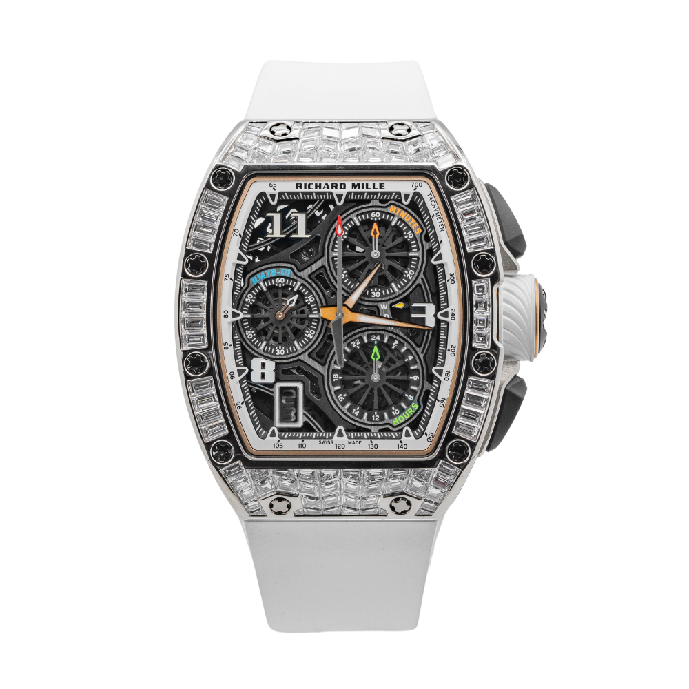 Richard Mille RM72-01 White Gold Full Baguette Factory Setting