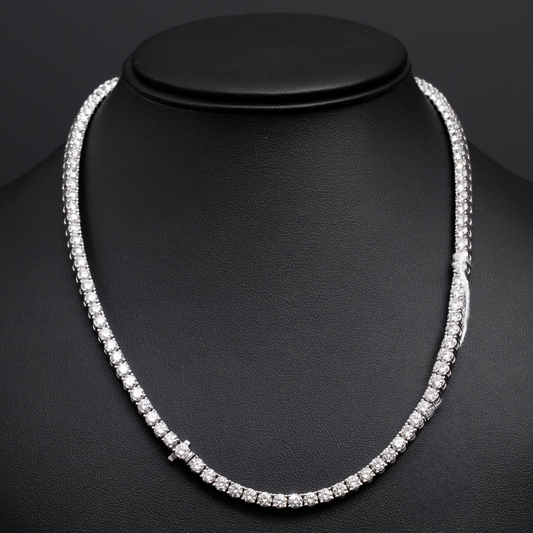 10k White Gold LAB Tennis Necklace - 25 pointer dias - 48.92 grams - 22.84 cts - 18 Inches (401677N)