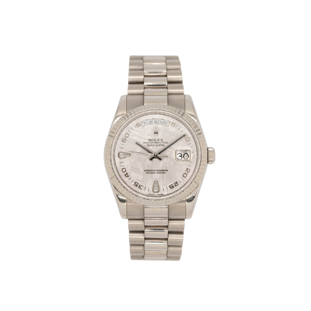 Rolex Day Date Ref. 118239 36MM White Gold presidential Meteorite Dial ...