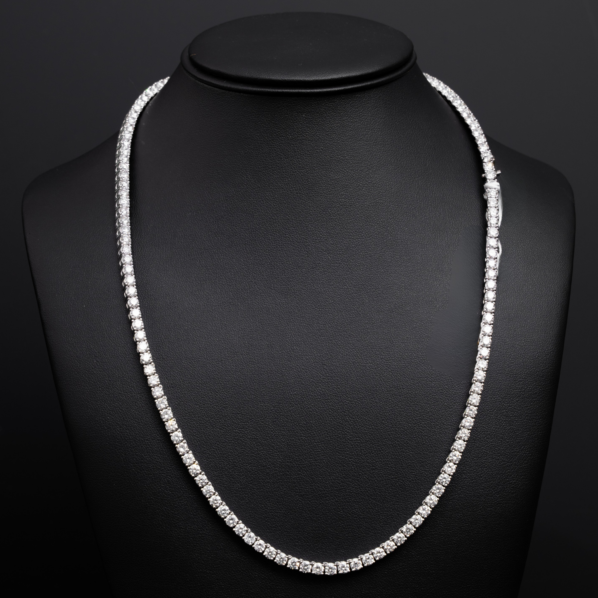 10k White Gold LAB Tennis Necklace - 25 pointer dias - 61.75 grams - 27.90 cts - 22 Inches (401677N)